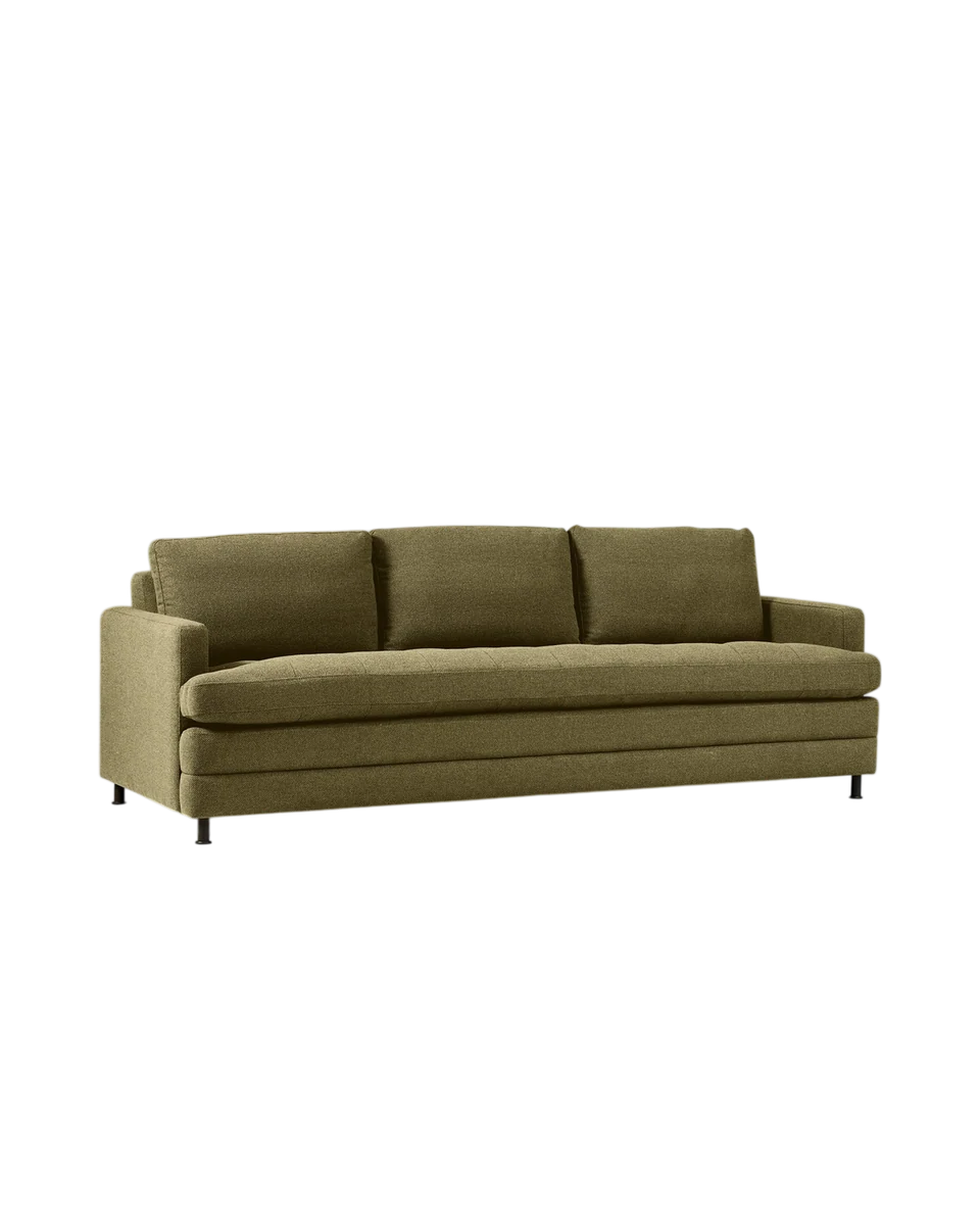 3 seater chenille family sofa by West Elm, view 2
