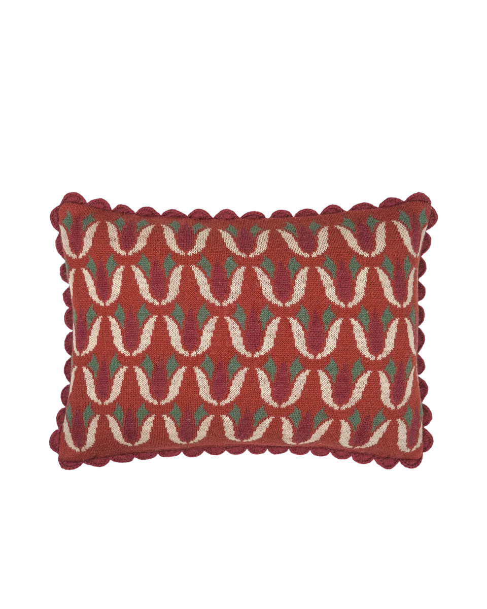 knitted cushion cover by Birdie Fortescue