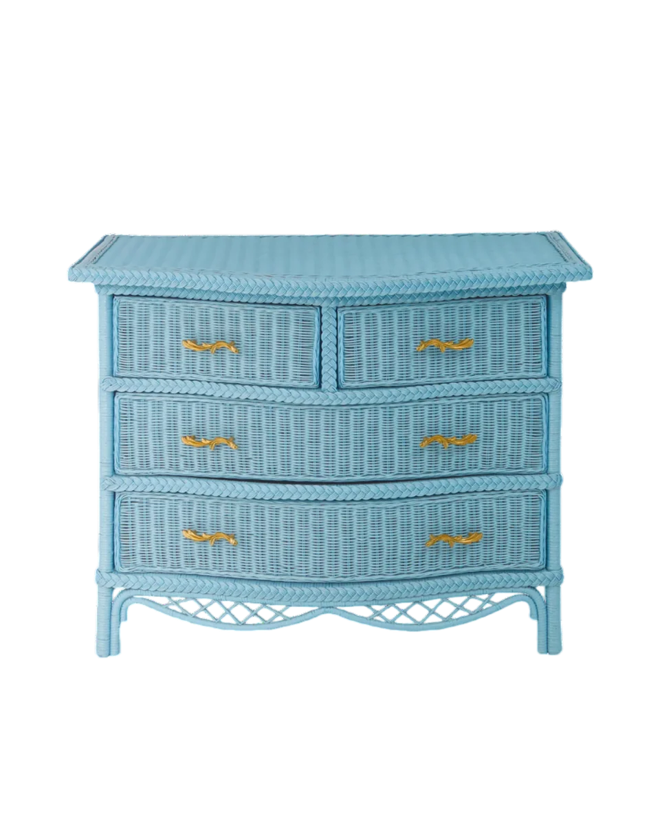 rattan chest of drawers
