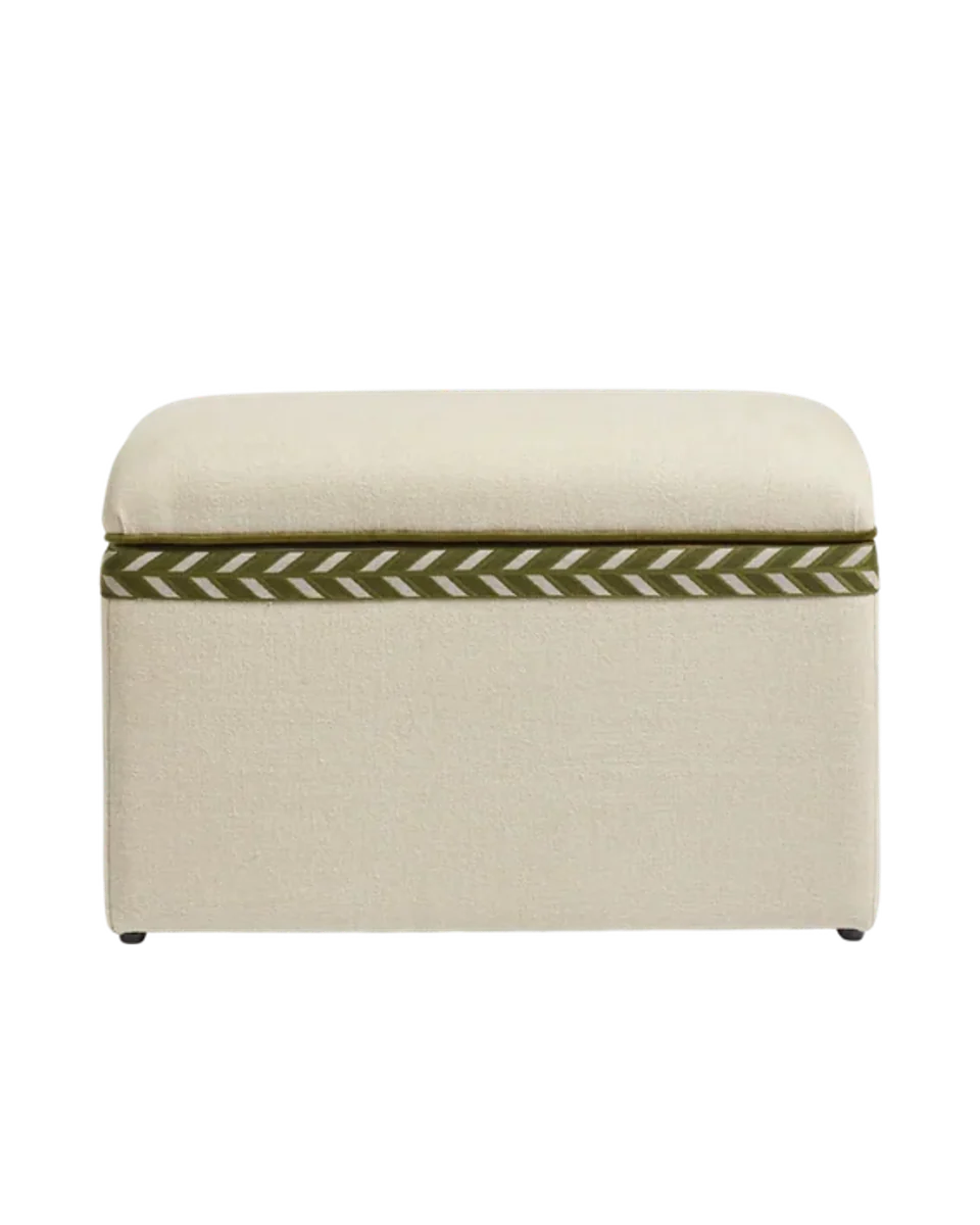 upholstered storage trunk by Oka
