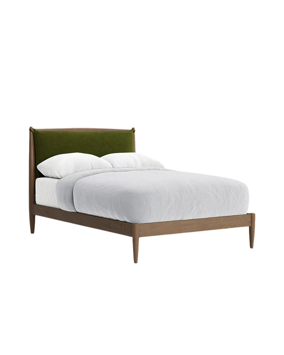 oak bed with removable headboard