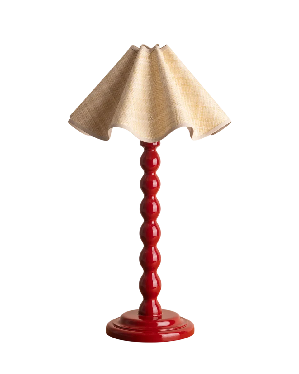 gloss turned bobbin lamp base