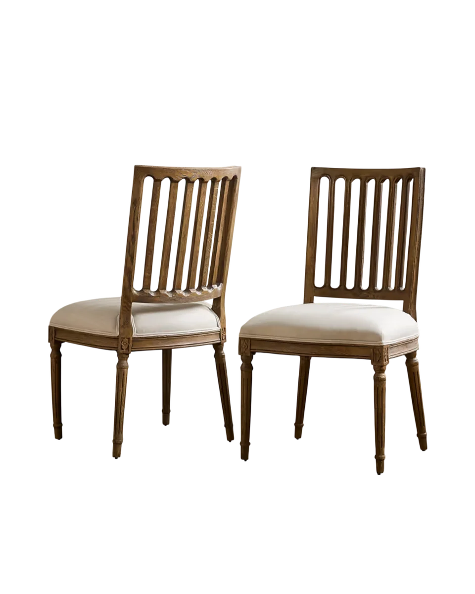 pair of oak spindle chairs by Cox & Cox, view 2