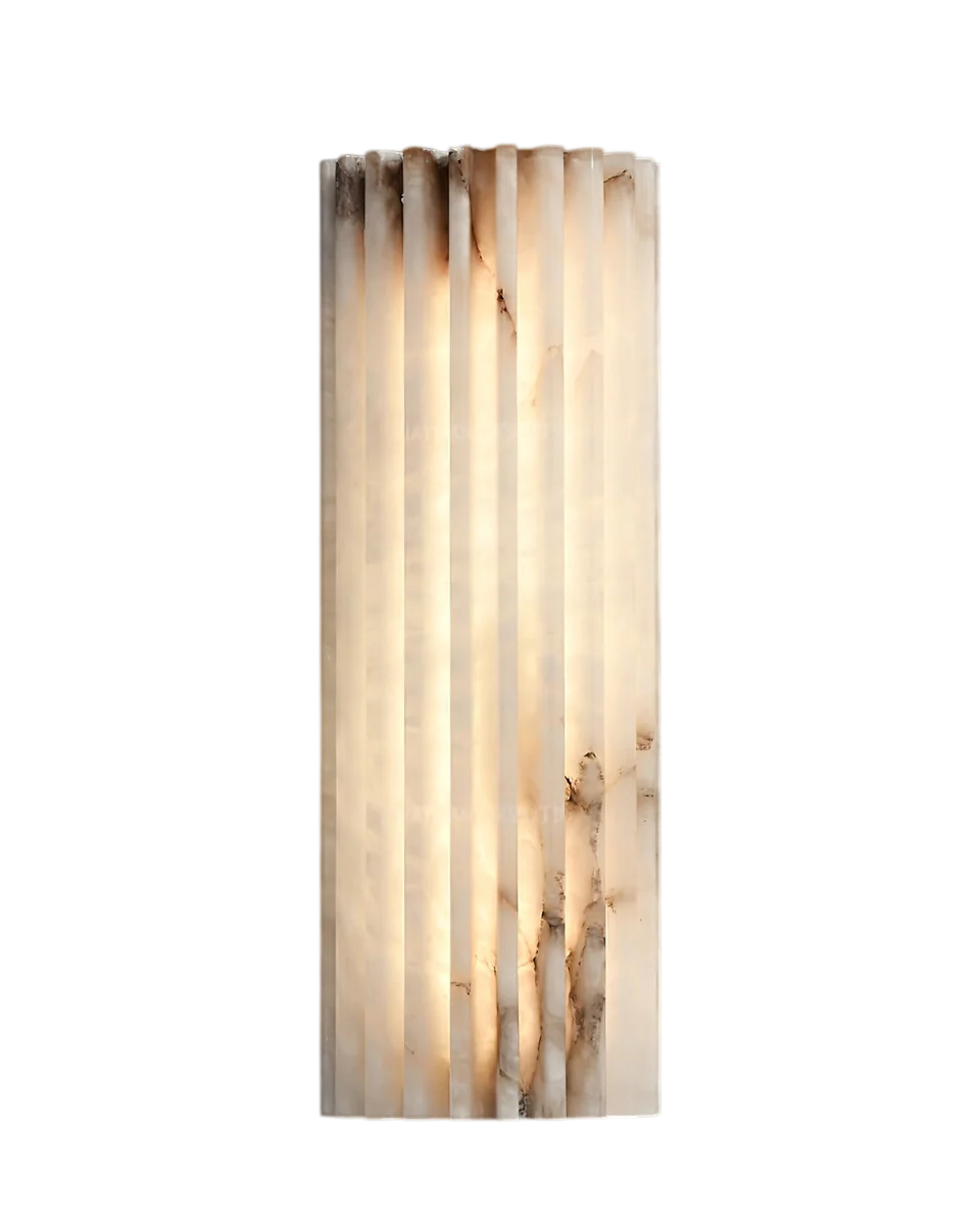 alabaster reeded wall lamp by Neutral