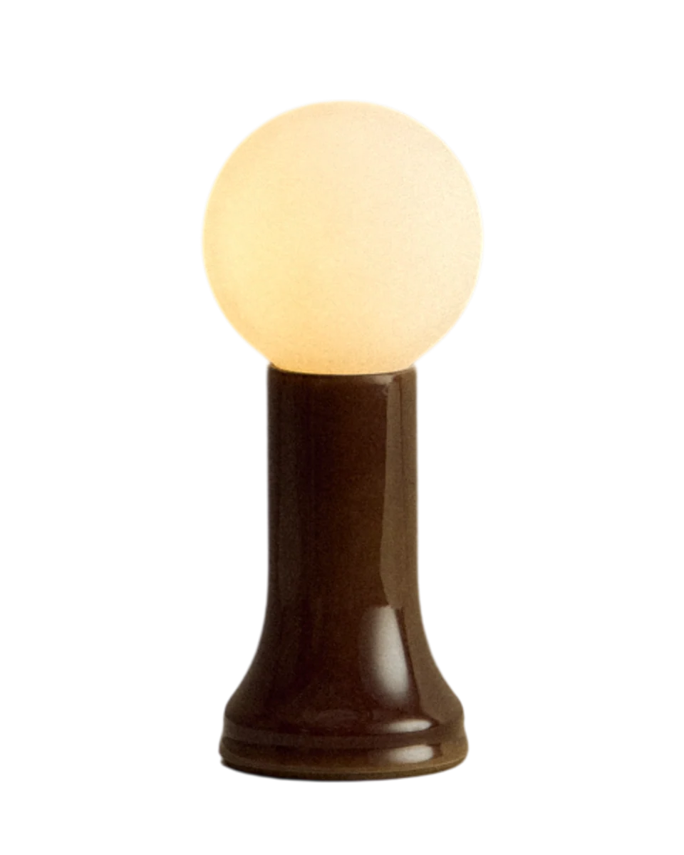 small ceramic globe lamp by Tala, view 2