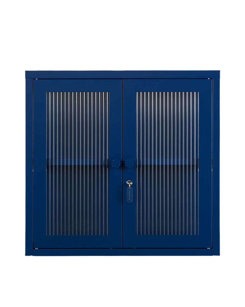metal fluted glasses cabinet by Mustard Made